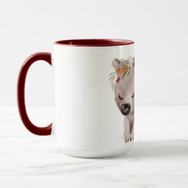 Caneca Cute Baby Wombat Dourado Speckle Nome Personalizad