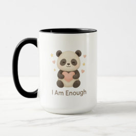 Caneca Cute Bear with Pink Heart — I Am Enough mug