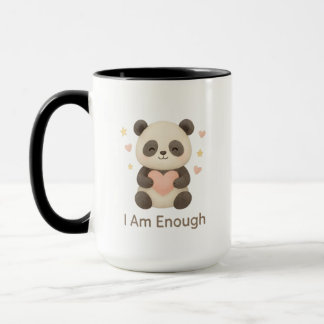 Caneca Cute Bear with Pink Heart — I Am Enough mug