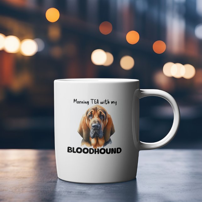 Caneca Cute  Browns Chá da Manhã Bloodhound (Criador carregado)