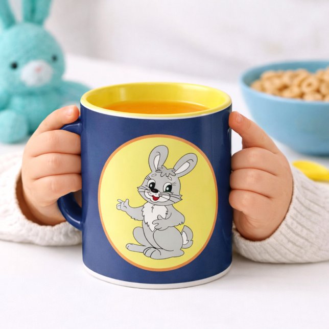 Caneca Cute Bunny Cartoon Kids Drinkware (Criador carregado)