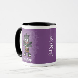 Caneca Cute Crow Tengu Yokai- Folclore Japonês