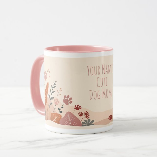 Caneca Cute Dog Mom Mug – Pet Lover Gift (Frente Esquerda)
