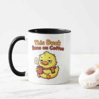 Caneca Cute Duck Coffee Mug – Funny Caffeine Lover Gift