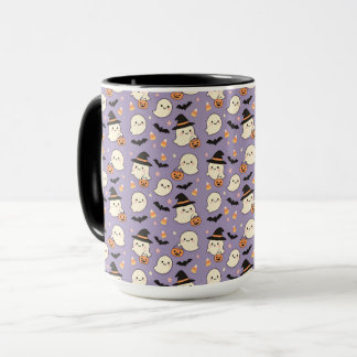 Caneca Cute Fantasma Dia das Bruxas