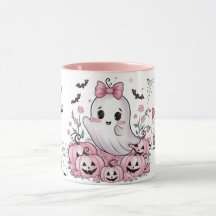 Cute Fantasma Rosa Halloween Abóbora Pastel Tom Du