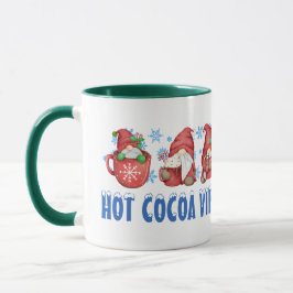 Caneca Cute Funny Hot Cocoa Vibes Gnomo