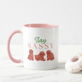 Caneca Cute furry puppy mug, Stay Sassy