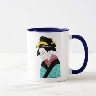 Caneca Cute Geisha Arte Japonesa