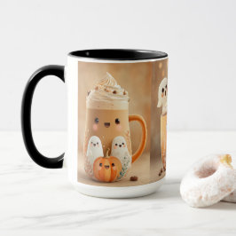 Caneca Cute Ghost Pumpkin Latte Mug