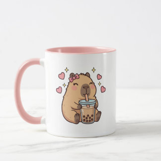 Caneca Cute Girls Capybara Ramen Kawaii Tea Kawaii Capy 