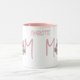 Caneca Cute Grey Cat's Mother Named Blush Mothers Day 