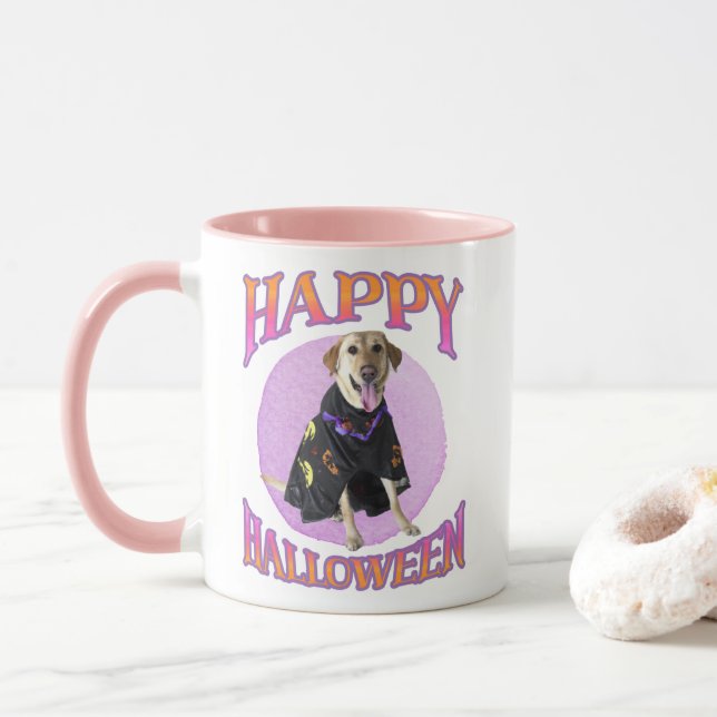Caneca Cute Halloween Labrador Mug (Com Donut)