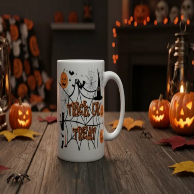 Caneca Cute Halloween Pumpkins (Criador carregado)