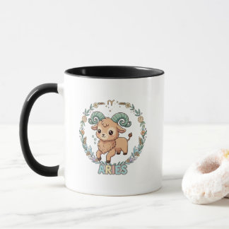 Caneca Cute Kawaii Aries Zodiac Sign