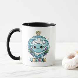 Caneca Cute Kawaii Cancer Zodiac Sign