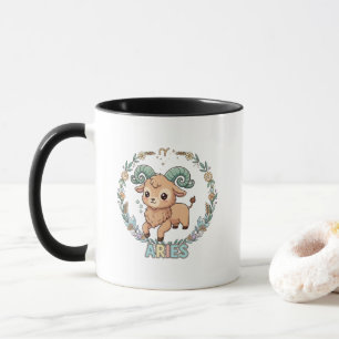 Caneca Cute Kawaii Signo do Zodíaco Áries