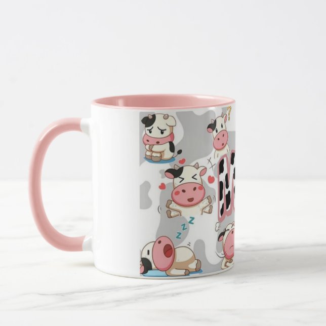 Caneca Cute “Moo Cow” Cartoon Design (Esquerda)