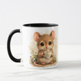 Caneca Cute Mouse Mug – Adorable Mouse Drinking Coffee