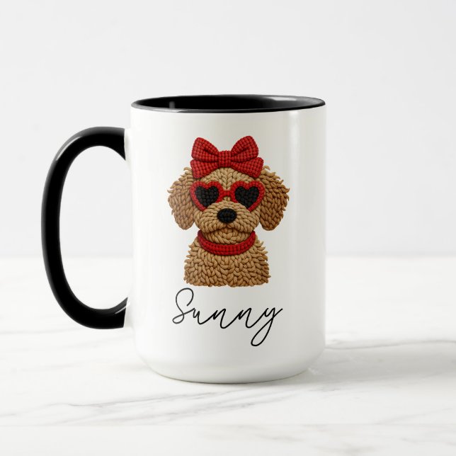 Caneca Cute RN Crochet Dog Valentine’s Day  (Esquerda)