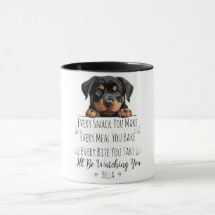 Caneca Cute Rottweiler Cão Engraçado Personalizado