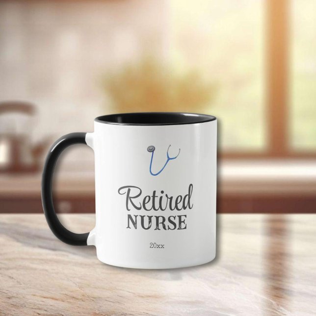 Caneca Cute Stethoscope Nurse Retirement (Criador carregado)