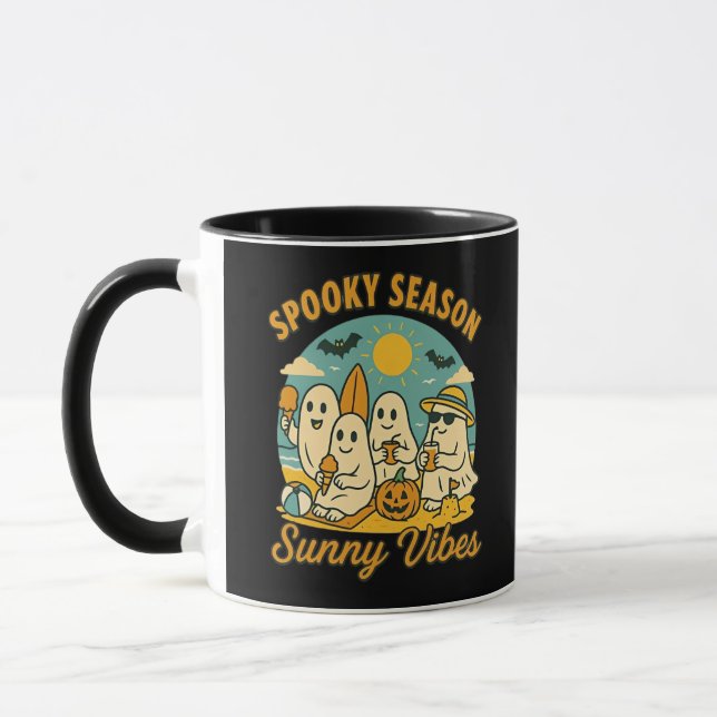 Caneca Cute Summerween Temporada Assombrada Vibrações Ens (Esquerda)