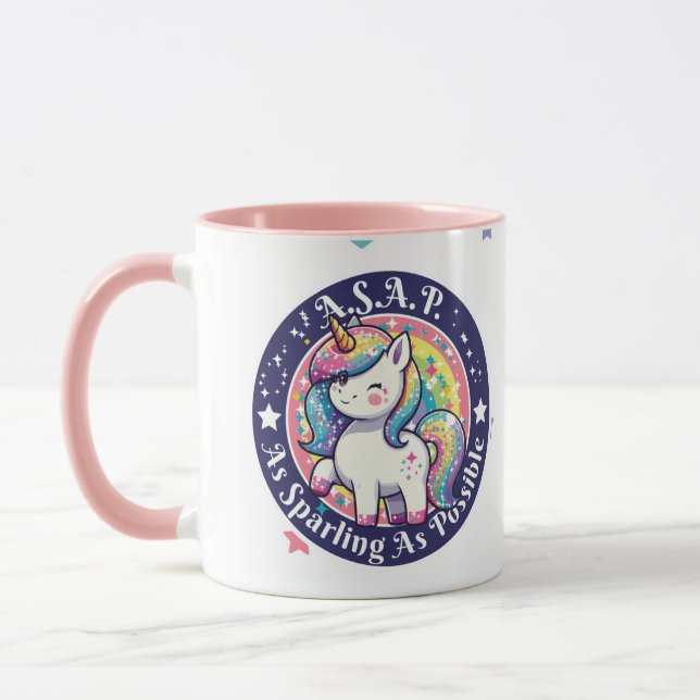 Caneca Cute Unicorn A.S.A.P. – As Sparkling As Possible (Esquerda)