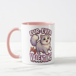 Caneca Cute Valentine Cat – Fur-Ever My Valentine