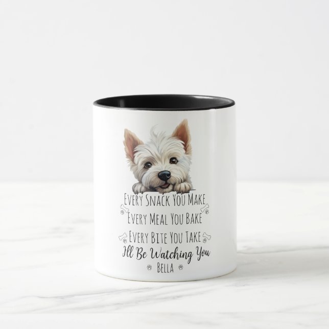Caneca Cute Westin Dog Engraçado Personalizado (Centro)