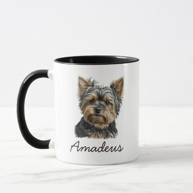 Caneca Cute Yorkshire Terrier Yorkie Gift Amante (Esquerda)