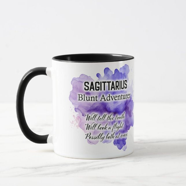 Caneca Cute Zodiac Sign Traits/ Sagittarius Wrap  (Esquerda)