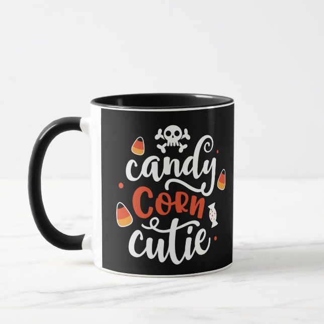 Caneca Cutie de milho doce e Dia das Bruxas Divertidas (Esquerda)
