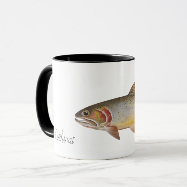 Caneca Cutthroat, arte original por Mary K (Frente Esquerda)