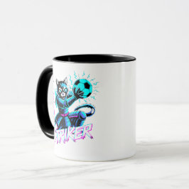 Caneca Cyberpunk Samurai Cat Soccer Mug