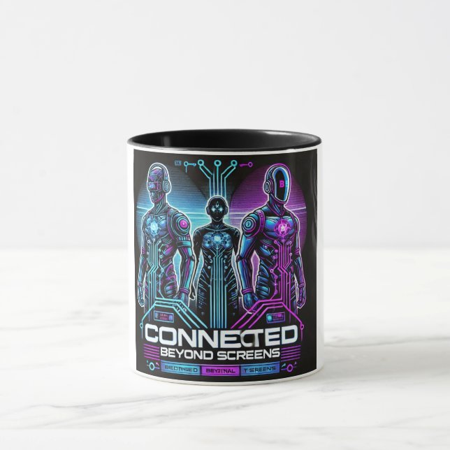 Caneca Cyberpunk Tech Friends Digital Bond (Centro)