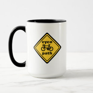 Caneca Cycopath Funny Road Sign for Cycle Lover Hoodie