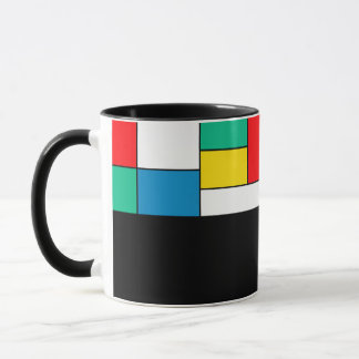 Caneca D03 - Tasse mit rechteckigen Farbfeldern