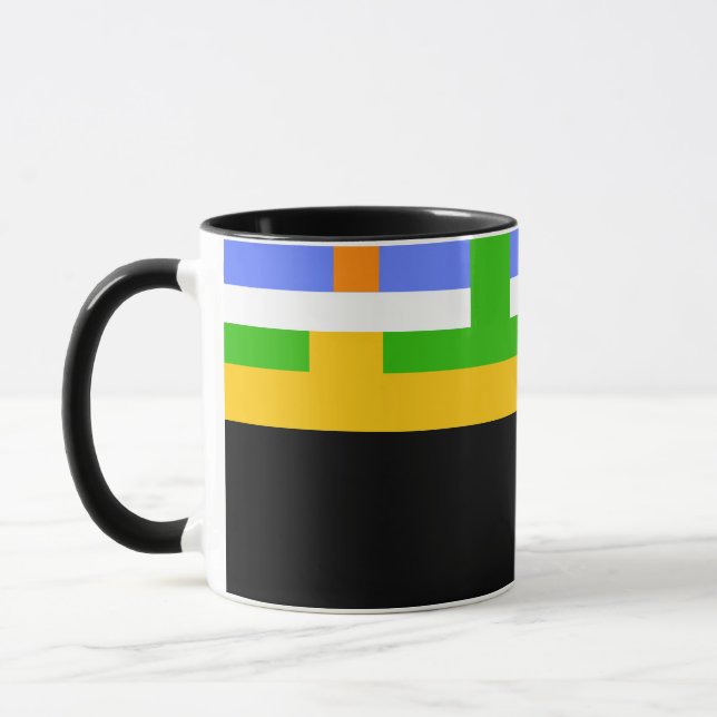 Caneca D04 - Tasse mit horizontalen Farbstreifen (Esquerda)