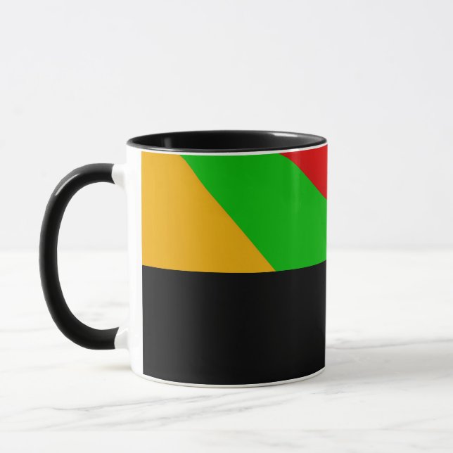 Caneca D09 - Tasse mit farbigem gefächertem Muster (Esquerda)