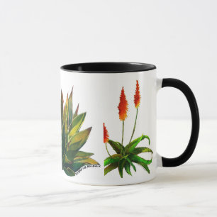 Caneca da agave e de café do aloés