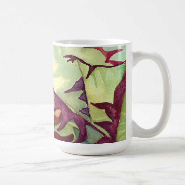 Caneca da aguarela da agave por Debra Lee Baldwin (Direita)