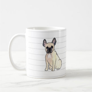 Caneca da aguarela do buldogue francês