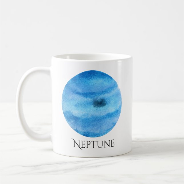 Caneca da aguarela do planeta de Netuno (Esquerda)