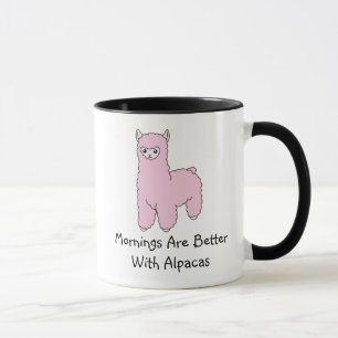 Caneca da alpaca da manhã
