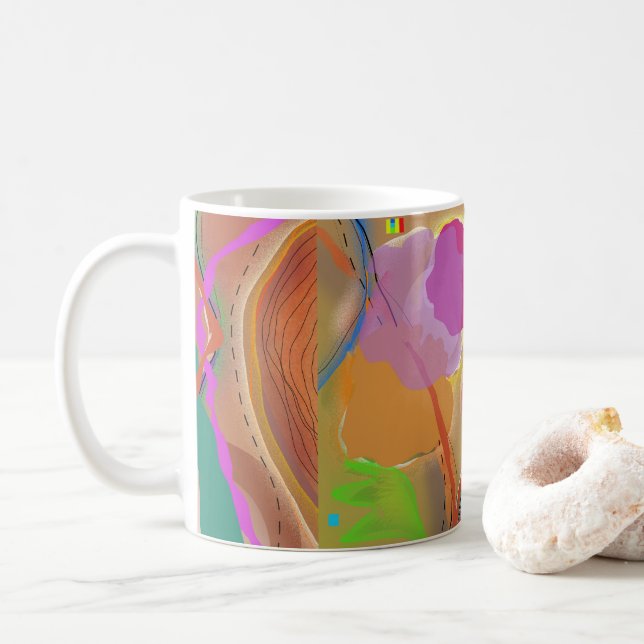 Caneca da arte abstracta (Com Donut)