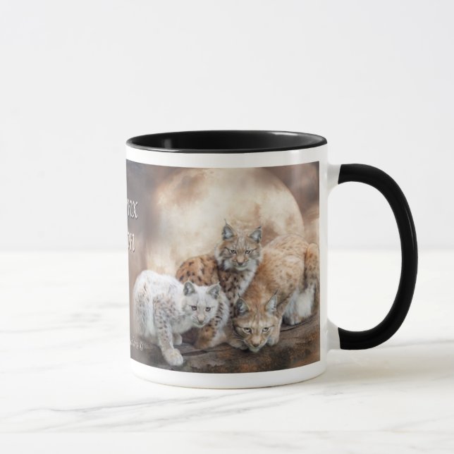 Caneca da arte da lua do lince (Direita)