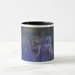 Caneca da arte dos lobos