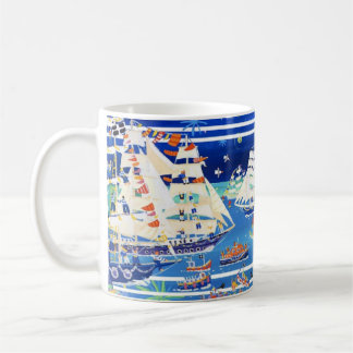Caneca da arte: Regata alta dos navios de Falmouth