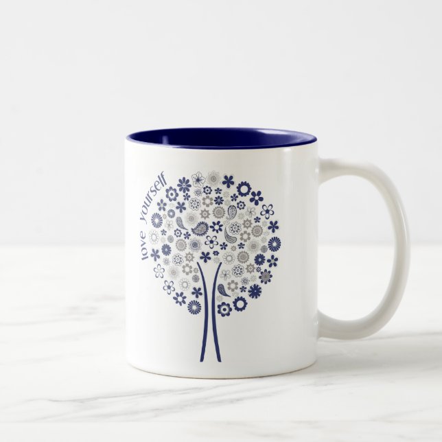 Caneca da árvore do amor você mesmo - (Direita)